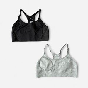 ALL IN MOTION women's seamless stretch fitted high support racerback sports bra